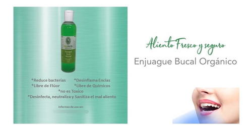 Paquete De 3 Enjuague Bucal 100 % Natural