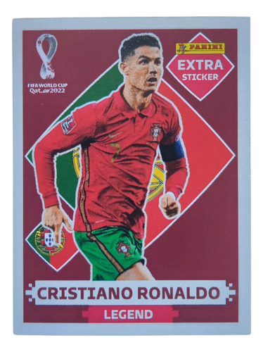Lámina Extra Sticker Cristiano Ronaldo Mundial Qatar 2022