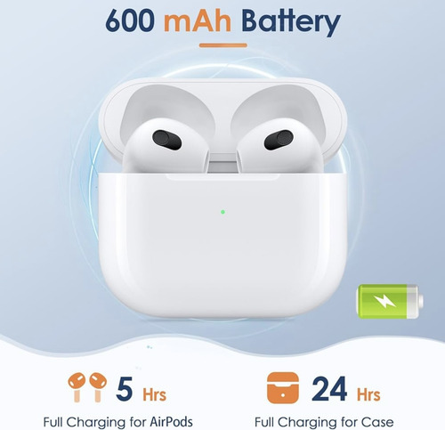 Funda De Carga Inalámbrica Para AirPods 660 Mah