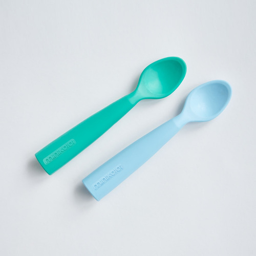 Set X2 Cucharas Silicona Premium Bebe Minikoioi Scoopers 6m+