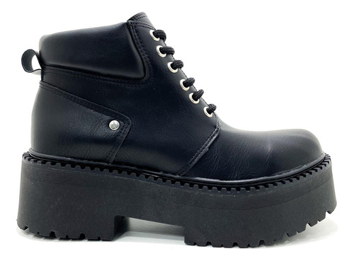 Bota Borcego Mujer Moda Plataforma Alta Acordonado Mh 204