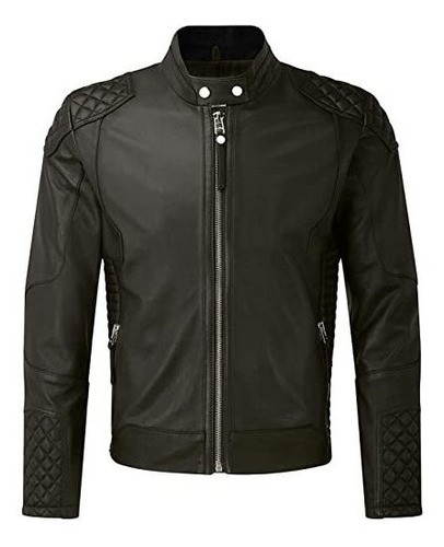 Chaqueta De Cuero Para Hombre Xl Diseño Diamante