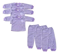 Comprar Set De 3 Pijamas De Algodón Para Bebé - Tallas 0 A 3 Años