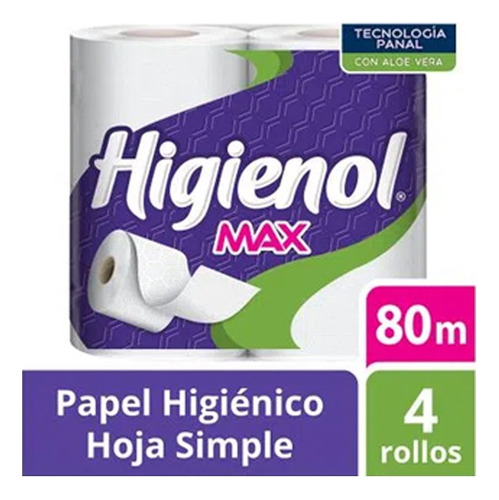 Papel Higiénico Higienol Max 80mts X4 (bolsonx5)