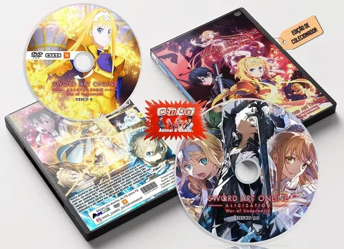 Box Dvd Anime Sword Art Online 3 Alicization + 2 Filme Hd