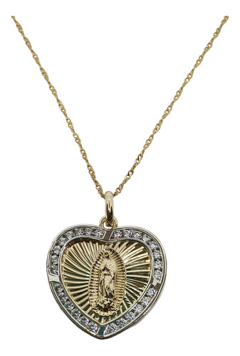Medalla Corazon Virgen De Guadalupe