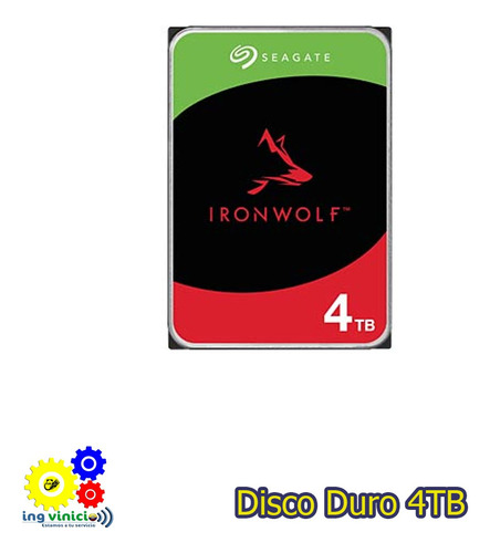 Disco Duro Seagate Ironwolf De 4tb Pc Storage Sata 3.5 Red