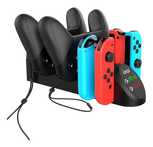 Base Doble Cargador Controles Nintendo Switch Tipo C