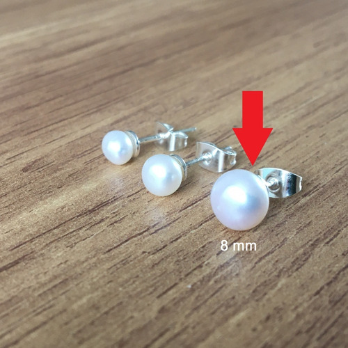 Imagen 5 de 10 de Broqueles Perla Natural Cultivada Y Plata 925 Mujer Agálea