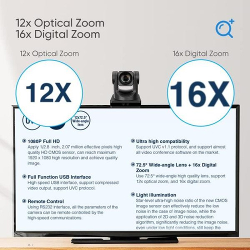 Zoom Óptico Smtav De 12x Y Zoom Digital De 16x, Ptz De Alta