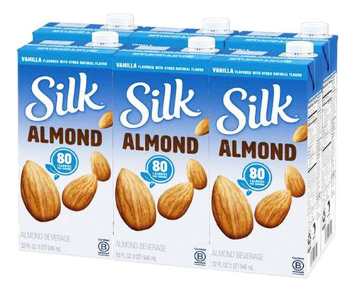 Bebida Almendras Silk Vainilla 946ml X6 - mL a $11