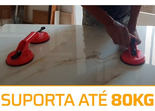 Imagem 6 de 6 de Ventosa Dupla P/ Vidros, Metais, Mármores, Espelhos Até 80kg