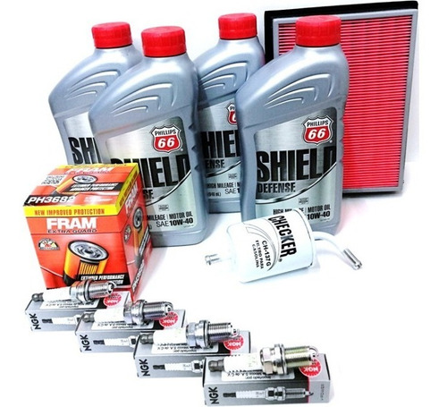 Kit Cambio De Aceite Nissan Tsuru Iii 1993 Shield Defense High Mileage 10w40