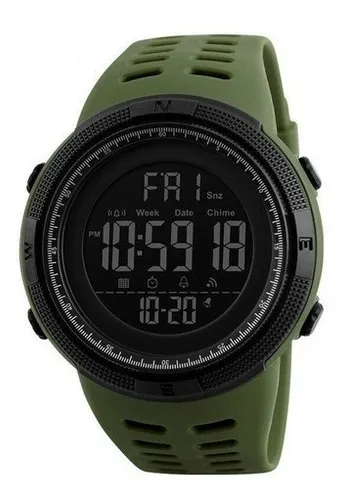 Reloj digital verde sale
