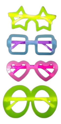 Anteojos Fluo Lentes X 48 Unidades Cotillon Carioca Fluor