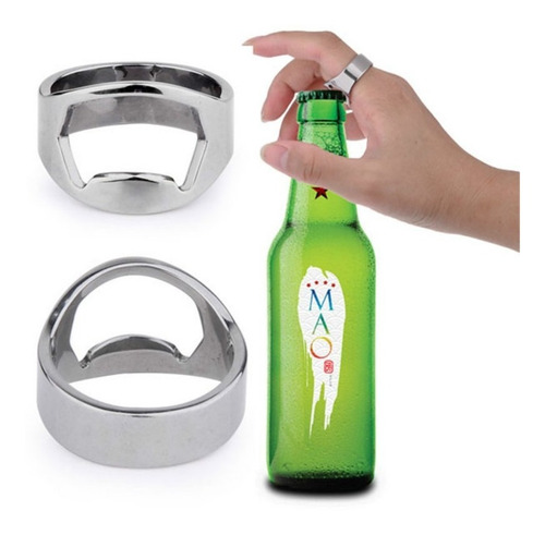 Pack De 2 Anillos Con Destapador P/ Botellas  