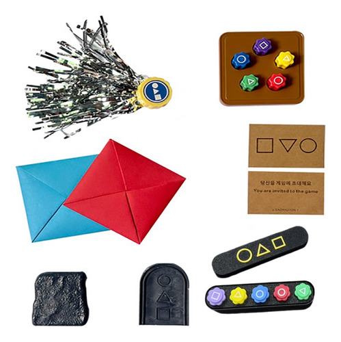 Juego De Dados Squid Game Con Cartas De Piedra Shuttlecock