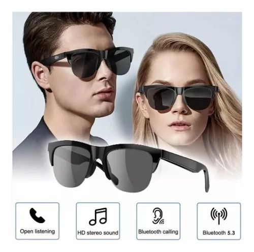 Gafas De Sol Generic Bose-conduction Bluetooth Preto