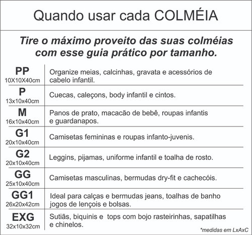 Colmeias Organizadoras Gaveta Tam M C/ 10 Nichos 10 Unidades