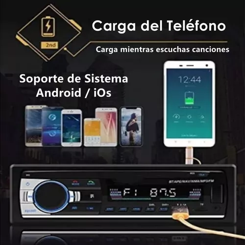 Reproductor Mp3 1 Din Con Bluetooth Y Auxiliar Para Auto