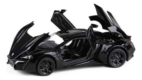 Punimo Carros De Juguetes Colección Lykan Hypersport Rapido Y Furioso Autos Coleccion Con Luces Sonoras Y Base Regalos Para Niños
