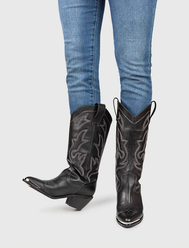 Imagen 3 de 8 de Botas Texanas De Cuero Mujer Viamo Irgizi