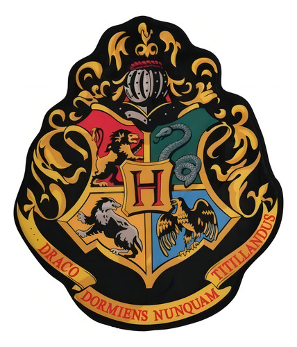 Harry Potter: Tapete De Baño Color Negro escudo hogwarts