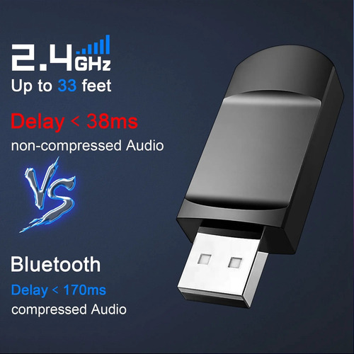 Fone De Ouvido Sem Fio Para Jogos Com Microfone 2.4g Headpho