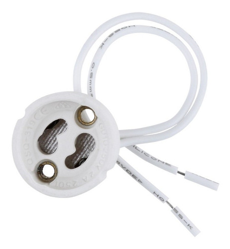 Zocalo Ceramico Gu10 220v Conector Lampara Led Dicroica