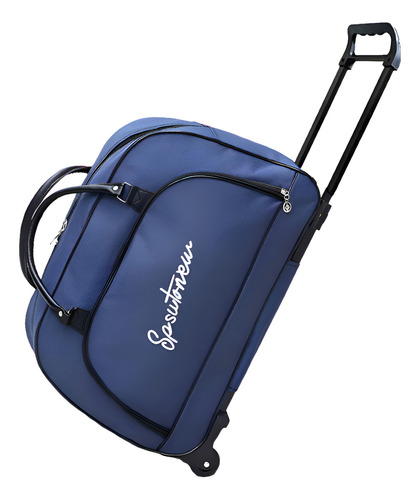 Bolso Carro Para Viaje Con Ruedas Gran Capacidad Azul