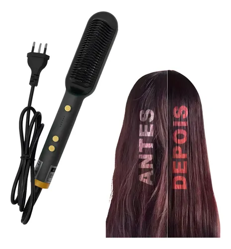 Pente Escova Alisadora Chapinha Secadora Bivolt Profissional