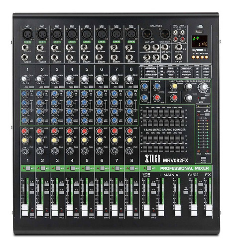 Xtuga Mrv082fx 8-channel Audio Mixer Sound Board Ultra-fashi