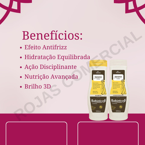 Condicionador Banana E Chia Bothânico Cosméticos 1l