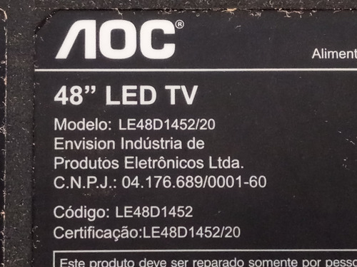 Placa T-com Tv Aoc Le48d1452/20 (Usado)