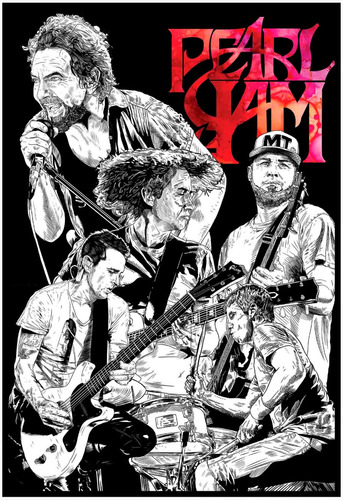 Cuadro Premium Poster 33x48cm Pearl Jam Rock Top