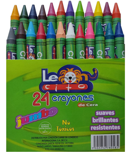 Crayones Jumbo Mayoreo 20 Cajas Con 24 Piezas C/u No Toxico