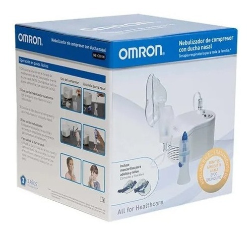 Nebulizador De Compresor Omron Con Ducha Nasal, Ne-c101n.