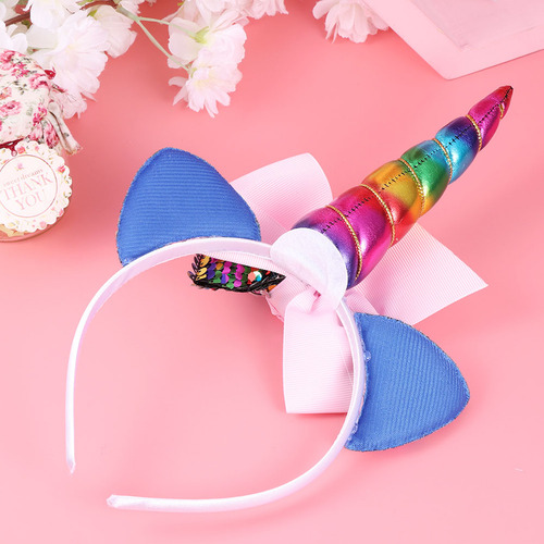 Exquisitos Aros De Pelo Con Forma De Lazo, Unicornio Y Oreja