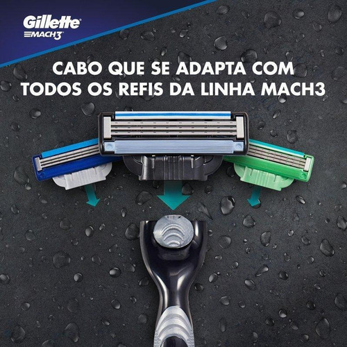 Gillette Mach3 Carga Para Lâmina De Barbear 4 Un