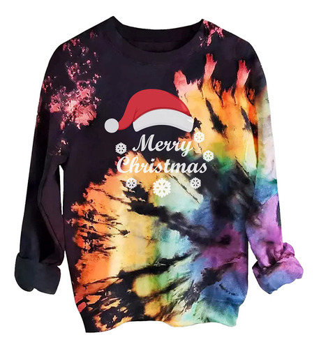 Navideño Para Mujer Jersey Manga Larga Tops Tipo