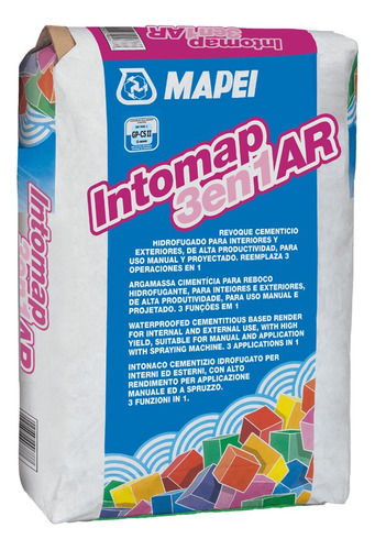 Revoque Interior Exterior Intomap 3 En 1 Mapei 25 Mm