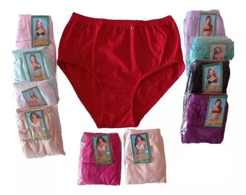 GENERICO Pack 6 Calzones algodón mujer señora peruano nuevo / faja