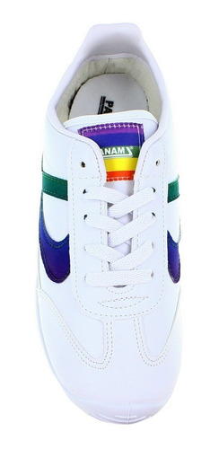 Imagen 3 de 7 de Panam Tenis Agujeta Blanco Arcoiris Para Hombre 79128