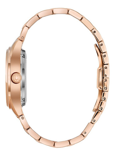 Bulova Diamond Open Heart Automático Envió Gratis 97p121 Color de la correa Rosa claro Color del bisel Rosa claro Color del fondo Blanco
