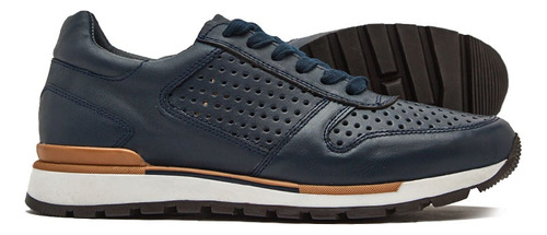 Fabián Arenas Tenis Casuales De Piel Para Hombre 6305 Azul