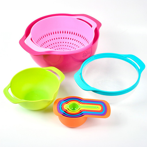 Set Tazones Tazas Cucharas Medidora Colador Todo Reposteria