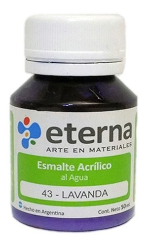 Esmalte Acrilico Al Agua Eterna X 37ml Color del óleo 43 LAVANDA