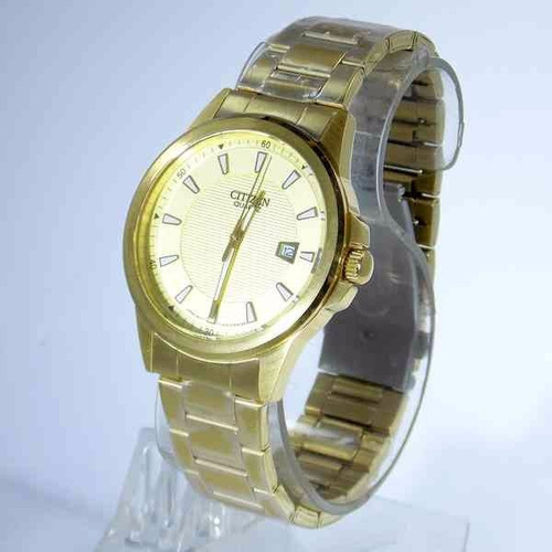 Bi1012-55p Relógio Analógico Citizen Dourado 43mm Quartz