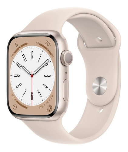 Reloj Smartwatch Apple Watch Series 8 Mnup3ll 45mm Aluminio Color De La Caja Dorado Color De La Malla Dorado Color Del Bisel Dorado Diseño De La Malla Liso