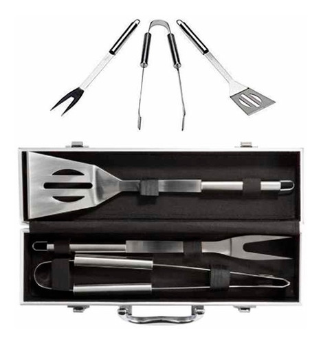 Kit Asador Set Parrillero Accesorios Parrilla Con Maletin